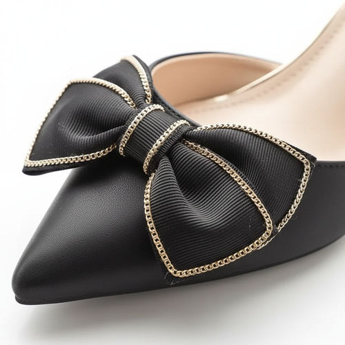 Amelia | Elegant Satin Bow Pointed Stiletto Heels