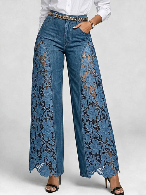 Bria wide leg jeans - Navy Blue