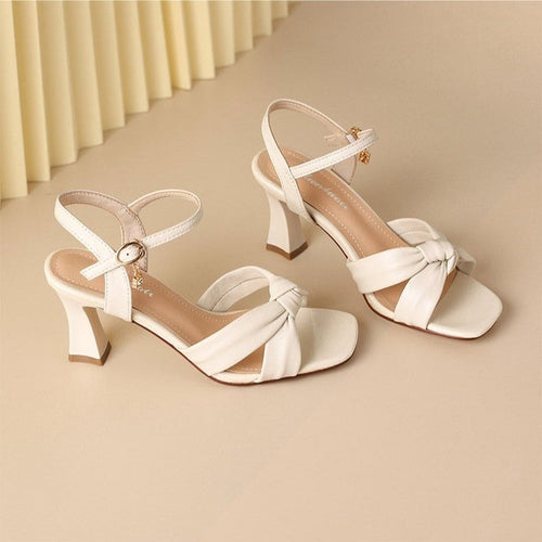 Clara heeled sandals - White