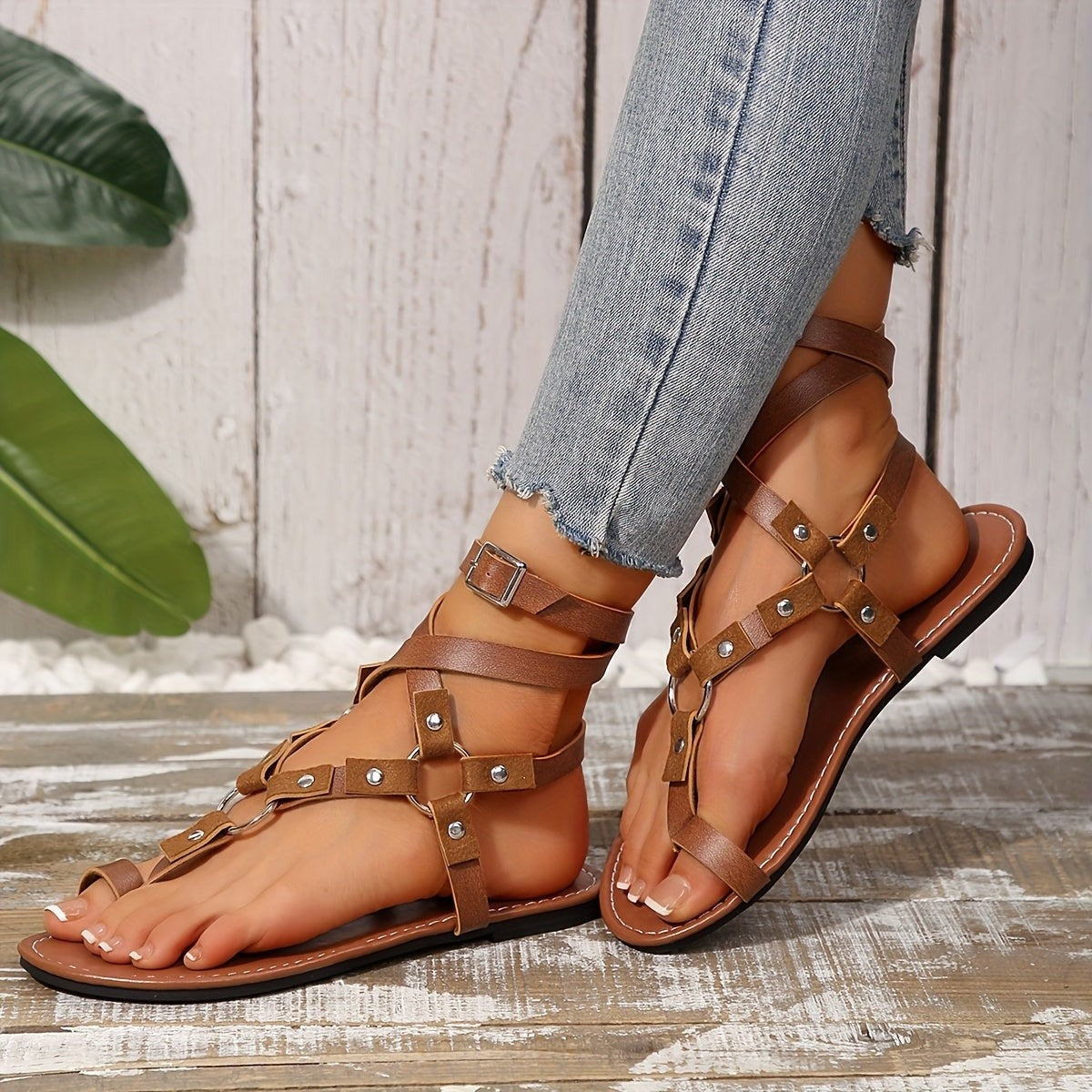Eden gladiator sandals - Light Brown