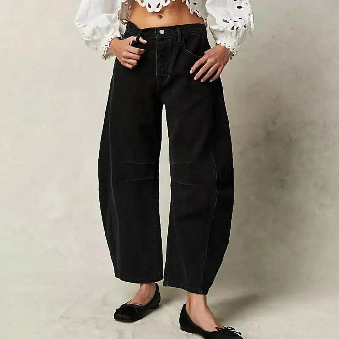 Jules baggy barrel jeans - Black