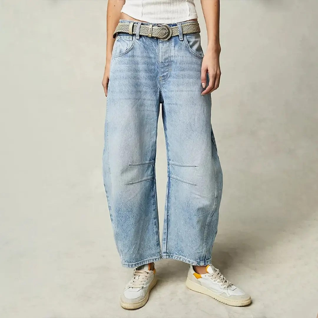 Jules baggy barrel jeans - Light Blue