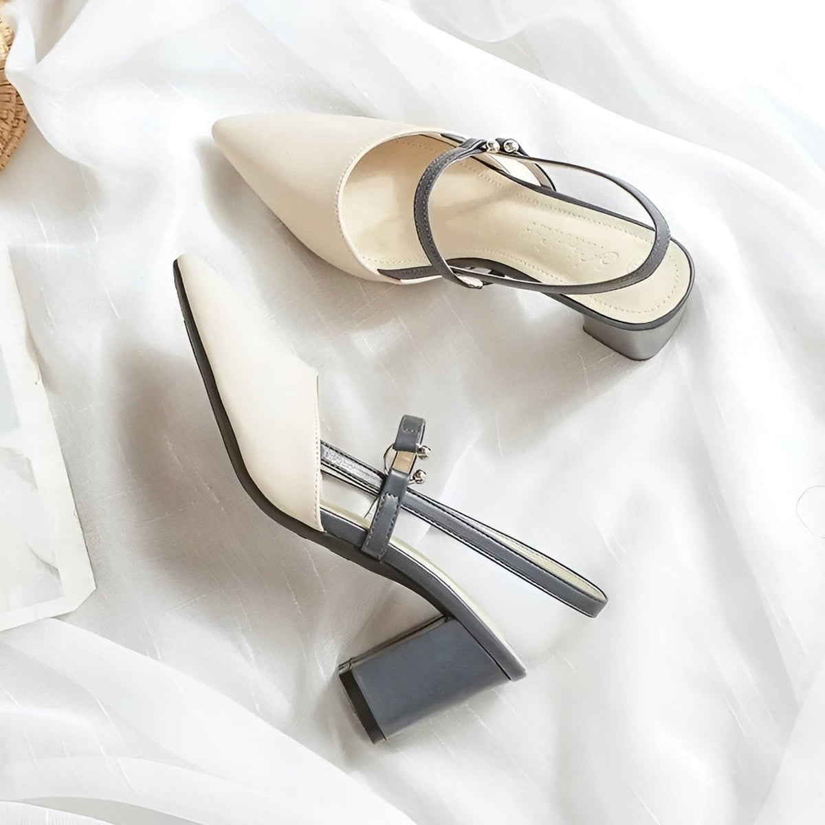 June pointed slingback heels - Blue