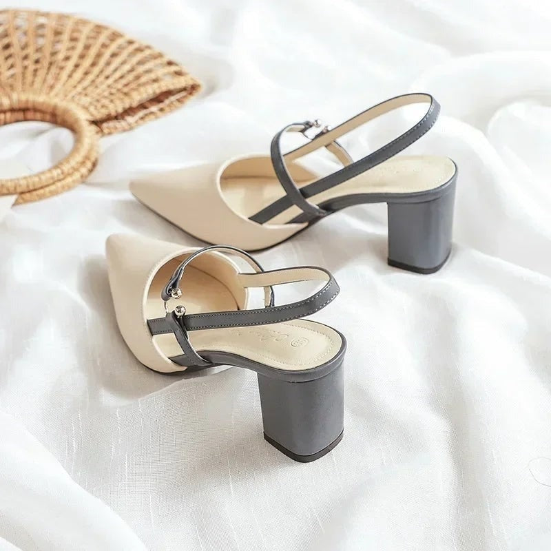 June pointed slingback heels - Blue