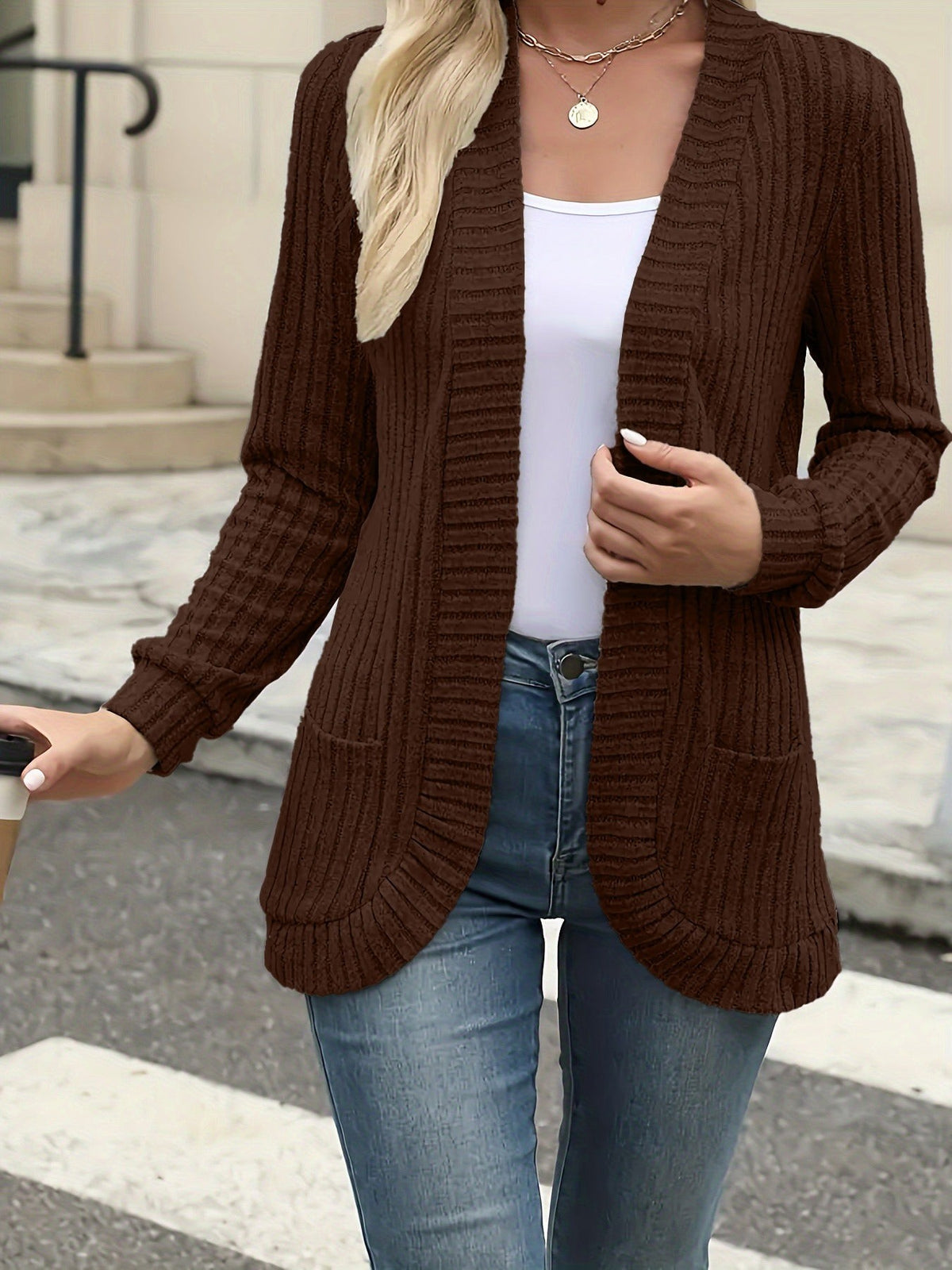 coffee brown-cardigan
