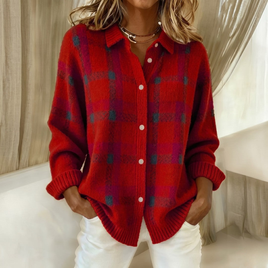 red-cardigan