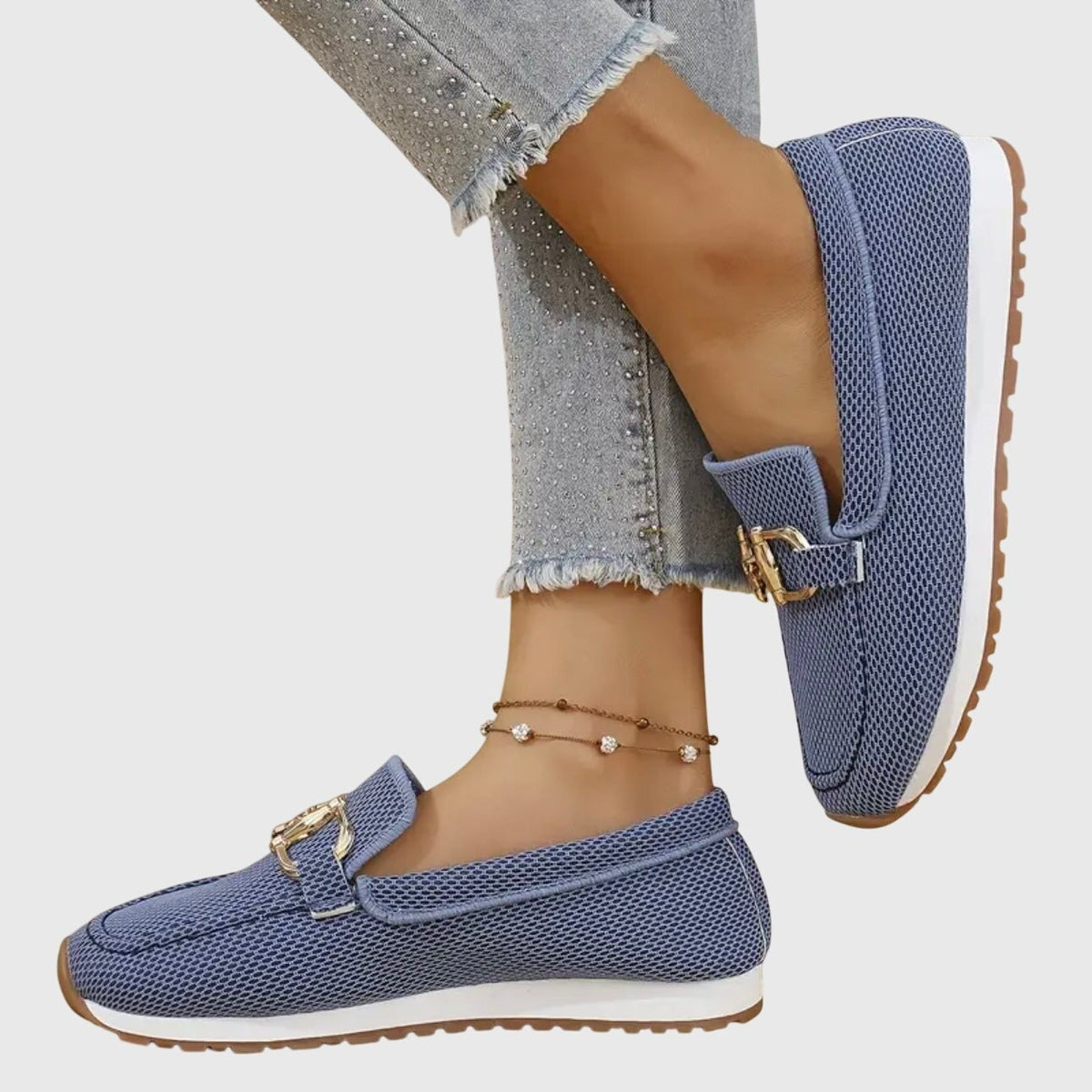 Mira platform lug sole loafers - Blue
