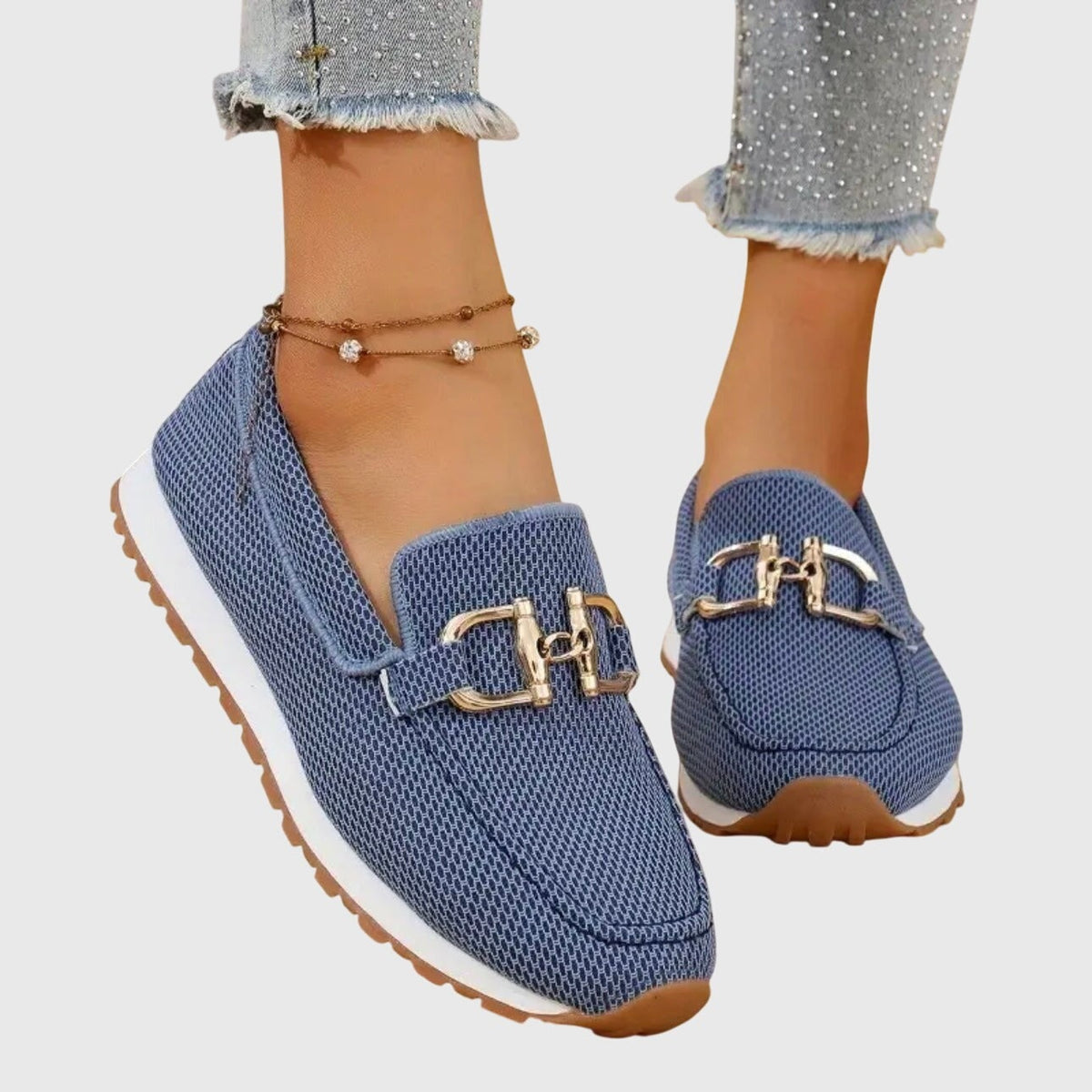 Mira platform lug sole loafers - Blue