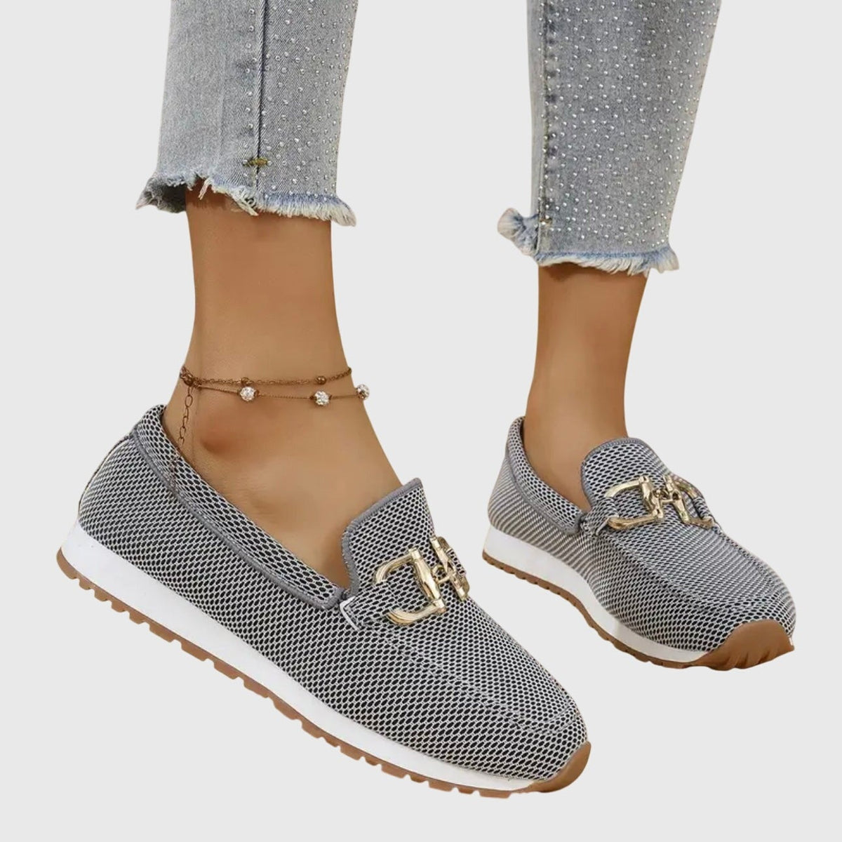 Mira platform lug sole loafers - Gray