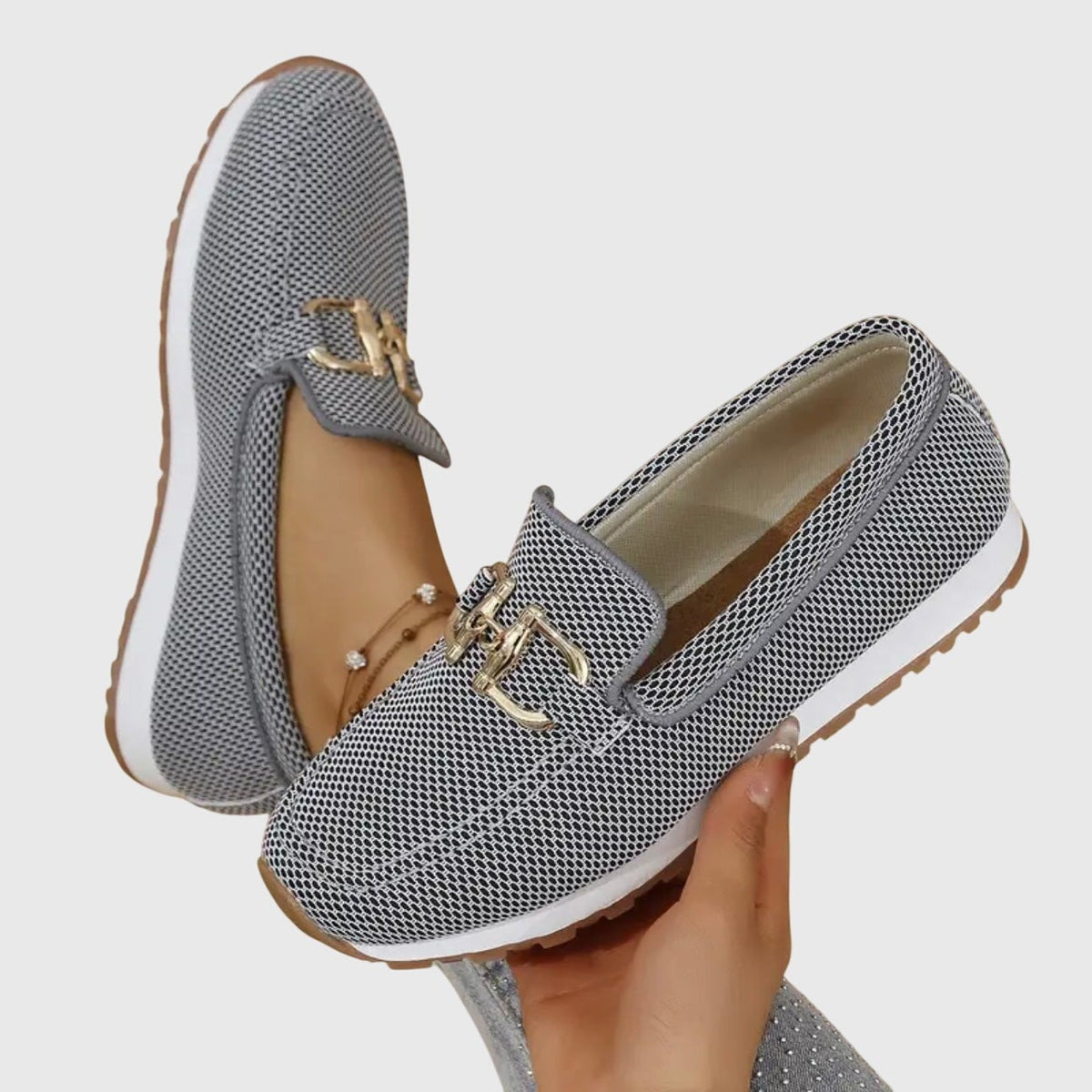 Mira platform lug sole loafers - Gray