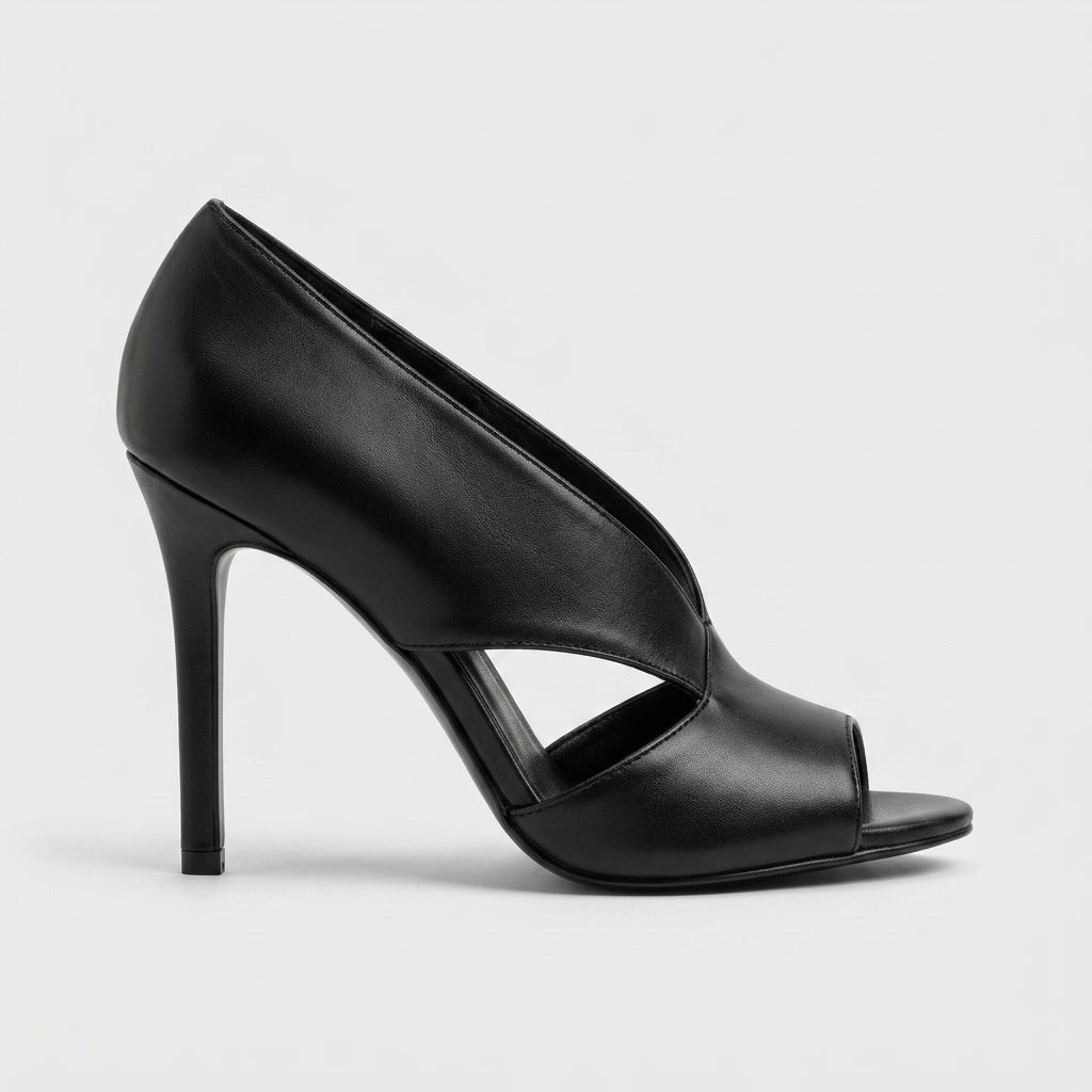 Piper open toe stiletto heels - Black detail