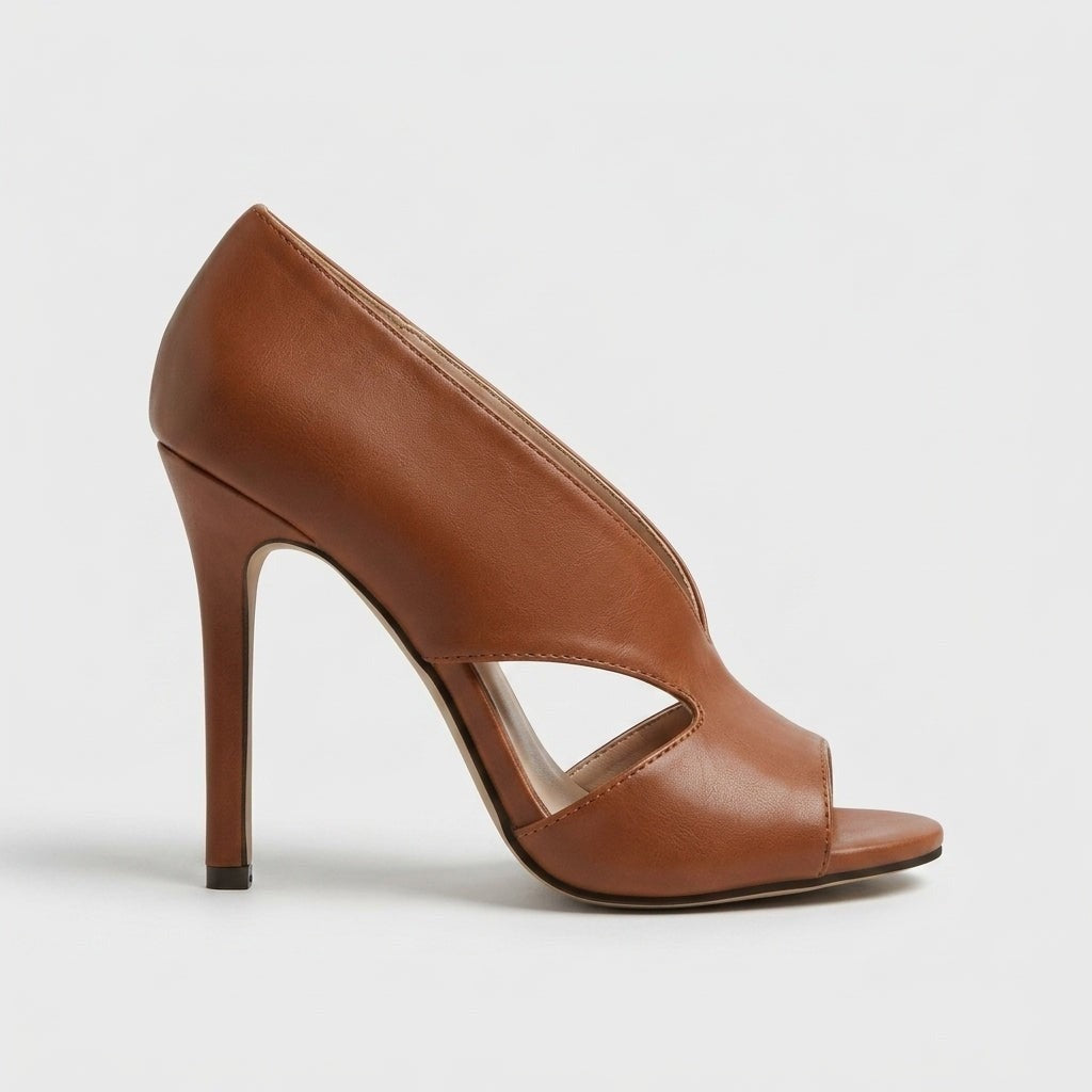 Piper open toe stiletto heels - Brown