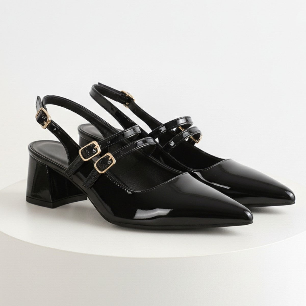 Tess pointed slingback heels - Black
