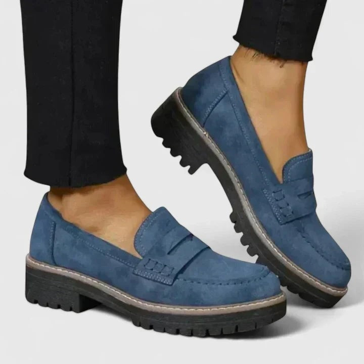 Tess chunky lug sole loafers - Blue