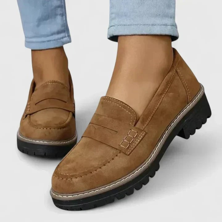 Tess chunky lug sole loafers - Brown