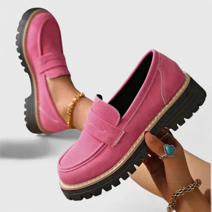 Tess chunky lug sole loafers - Pink