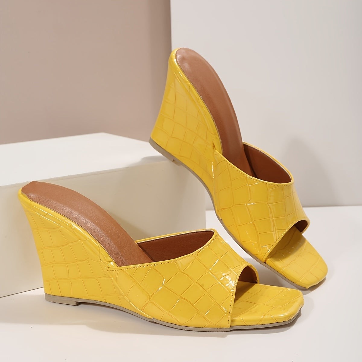 Yara wedge sandals - Yellow