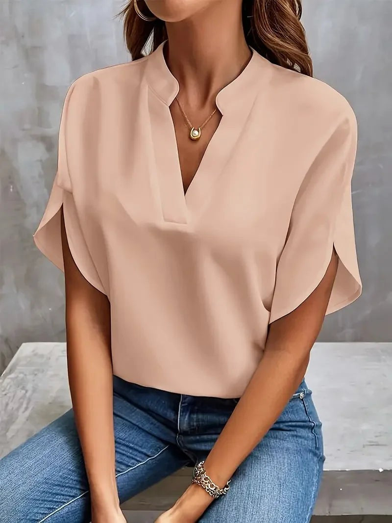 Elena V neck blouse - Pink