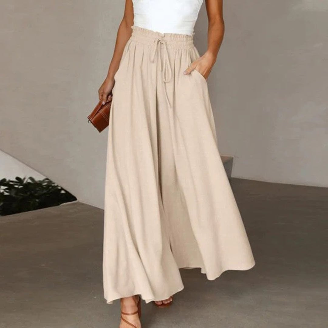 Sofia palazzo linen pants - Beige