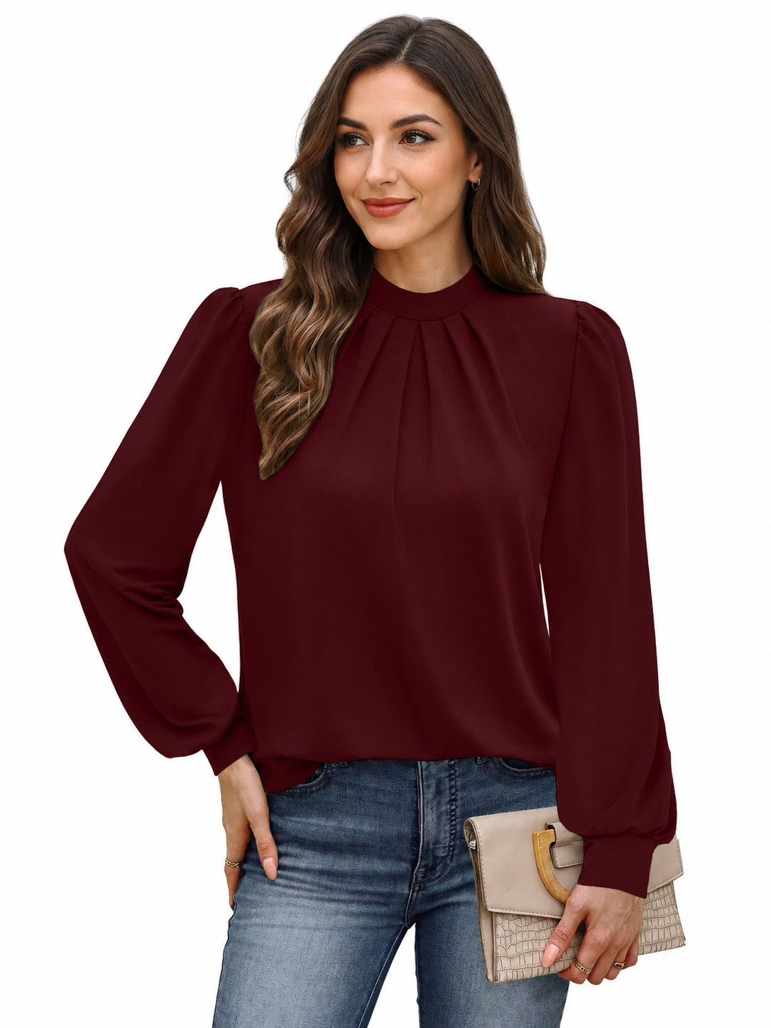 dark brown-blouse