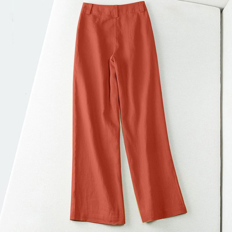 June wide leg linen pants - detail