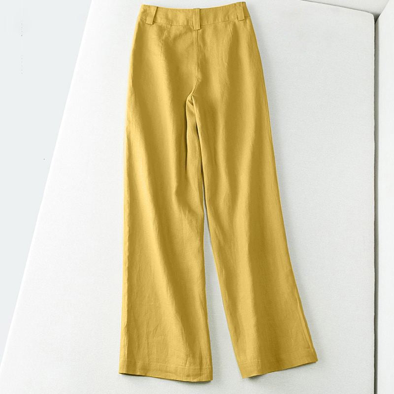 June wide leg linen pants - detail