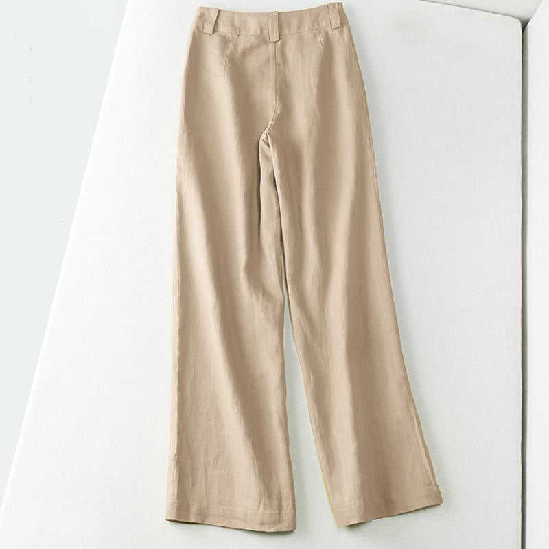 June wide leg linen pants - detail