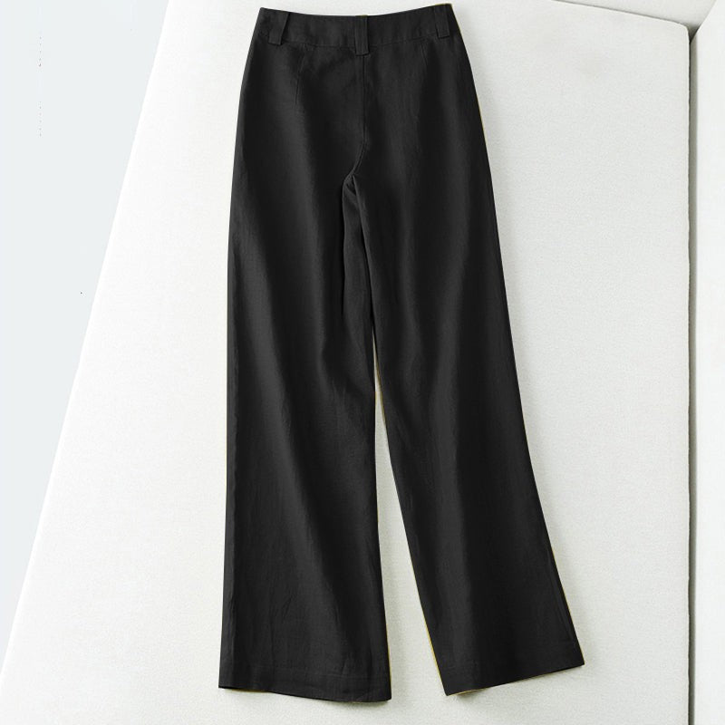June wide leg linen pants - detail